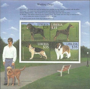 Либерия, 2000, Собаки, лист